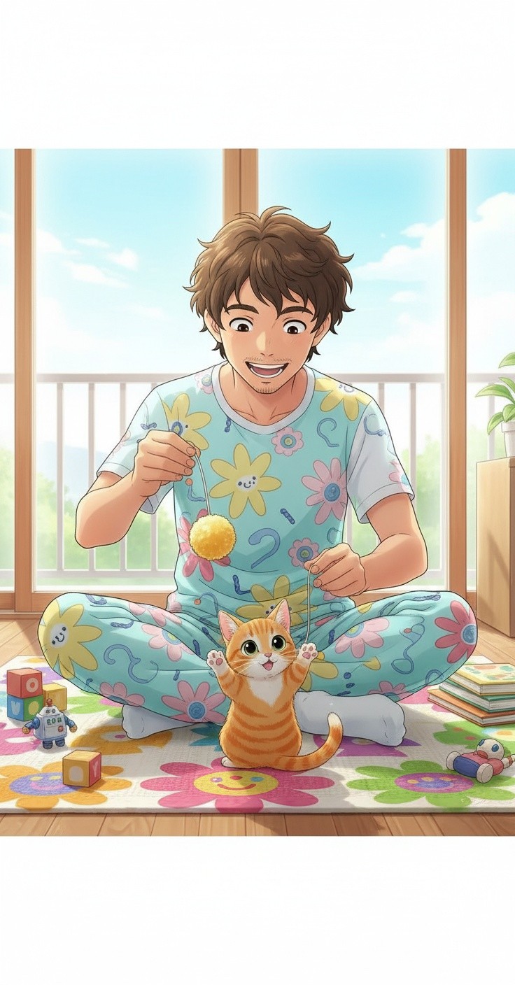 Baby and Cat Playtime