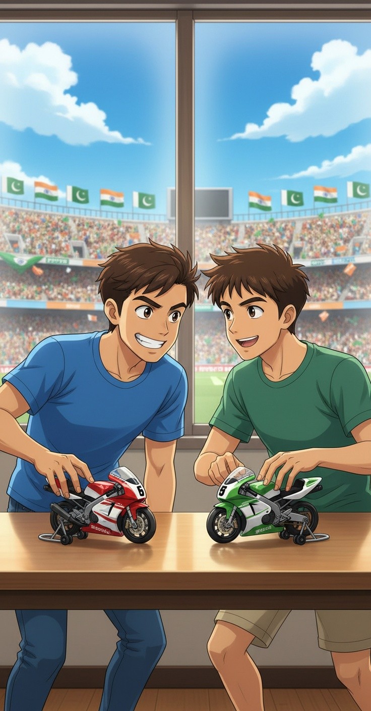 बाइक खाने का मज़ा: इंडिया-पाकिस्तान की दोस्ती!