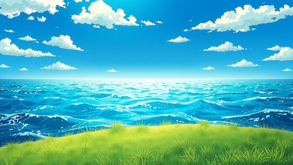 Luffy's Adventurous Spirit on the Grassy Hill