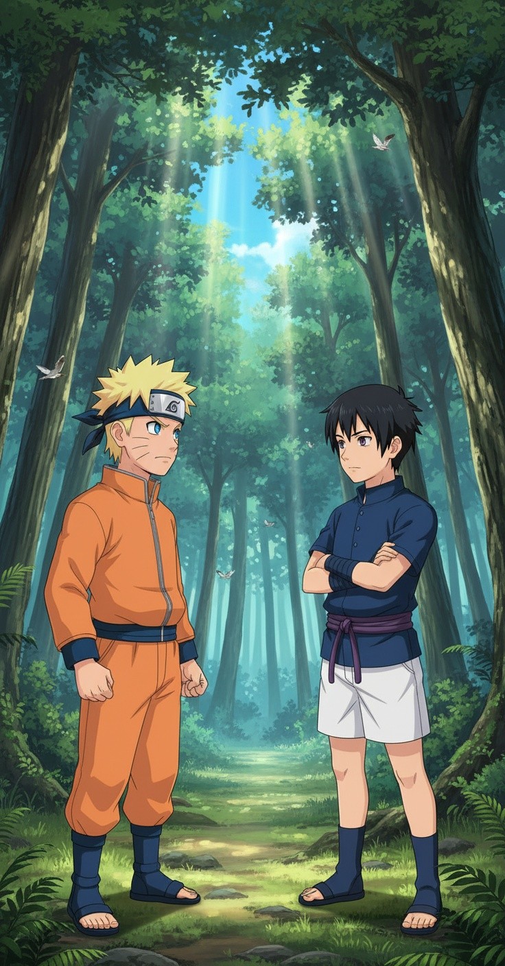 Naruto & Sasuke: The Epic Showdown with a Panda!