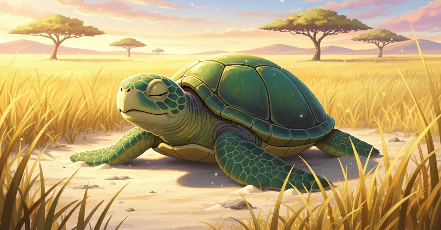 The Stubborn Turtle and the Talking Stone
