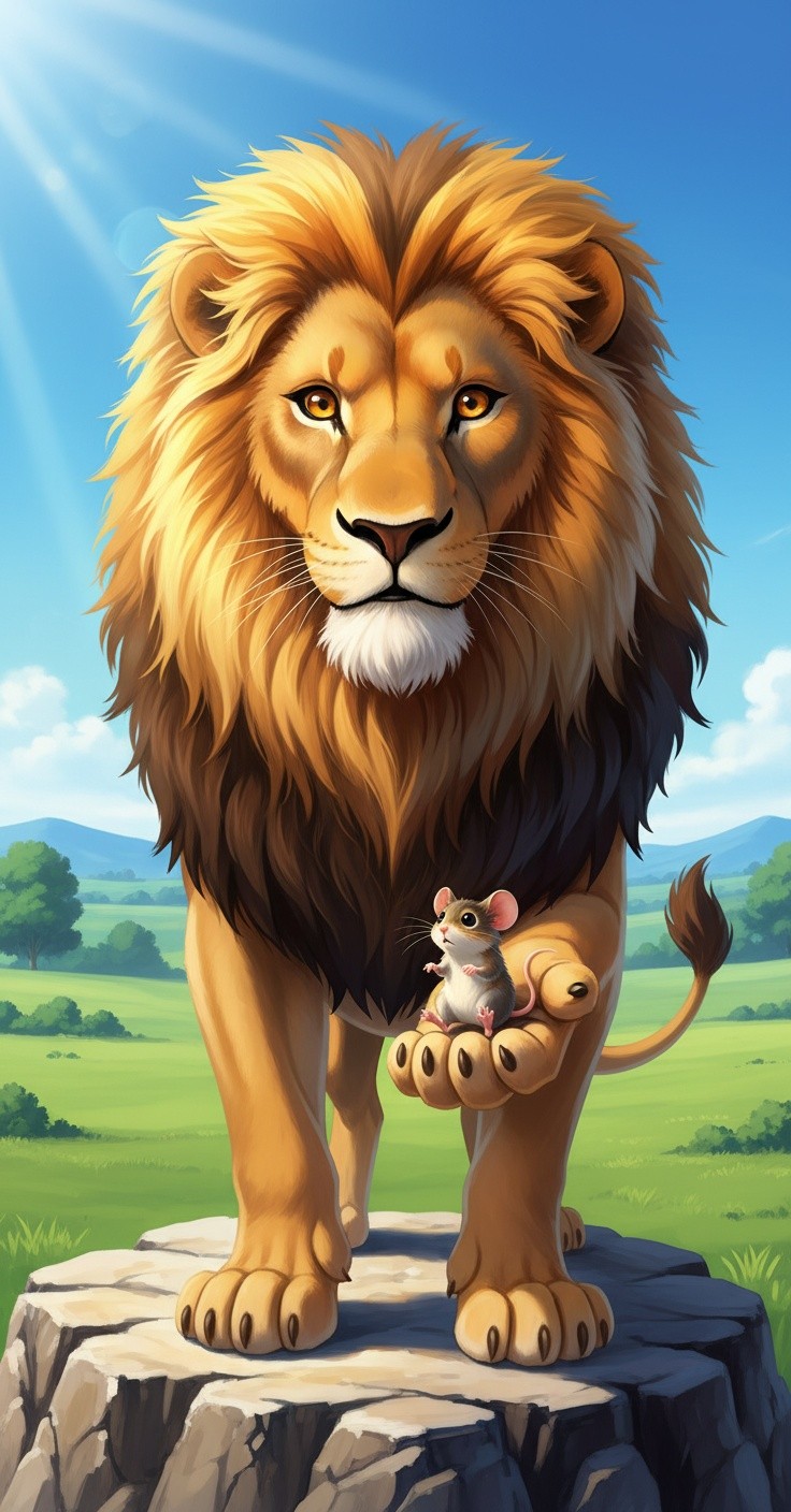 The Lion and the Tiny Mouse