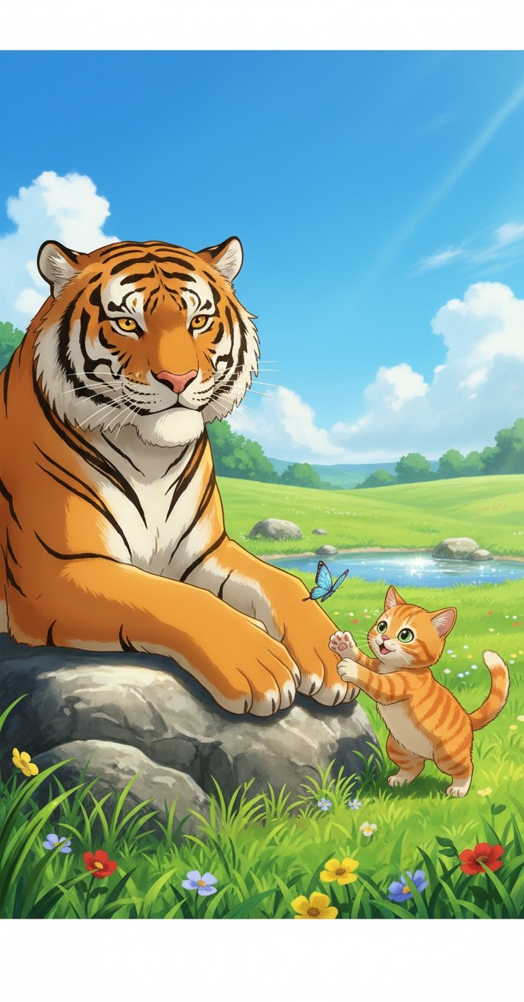 Two Tiger Friends: Anger and Patience