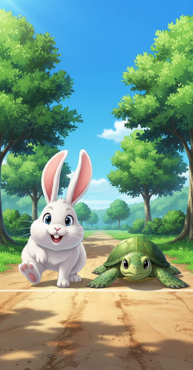 खरगोश और कछुआ: मेहनत की जीत
