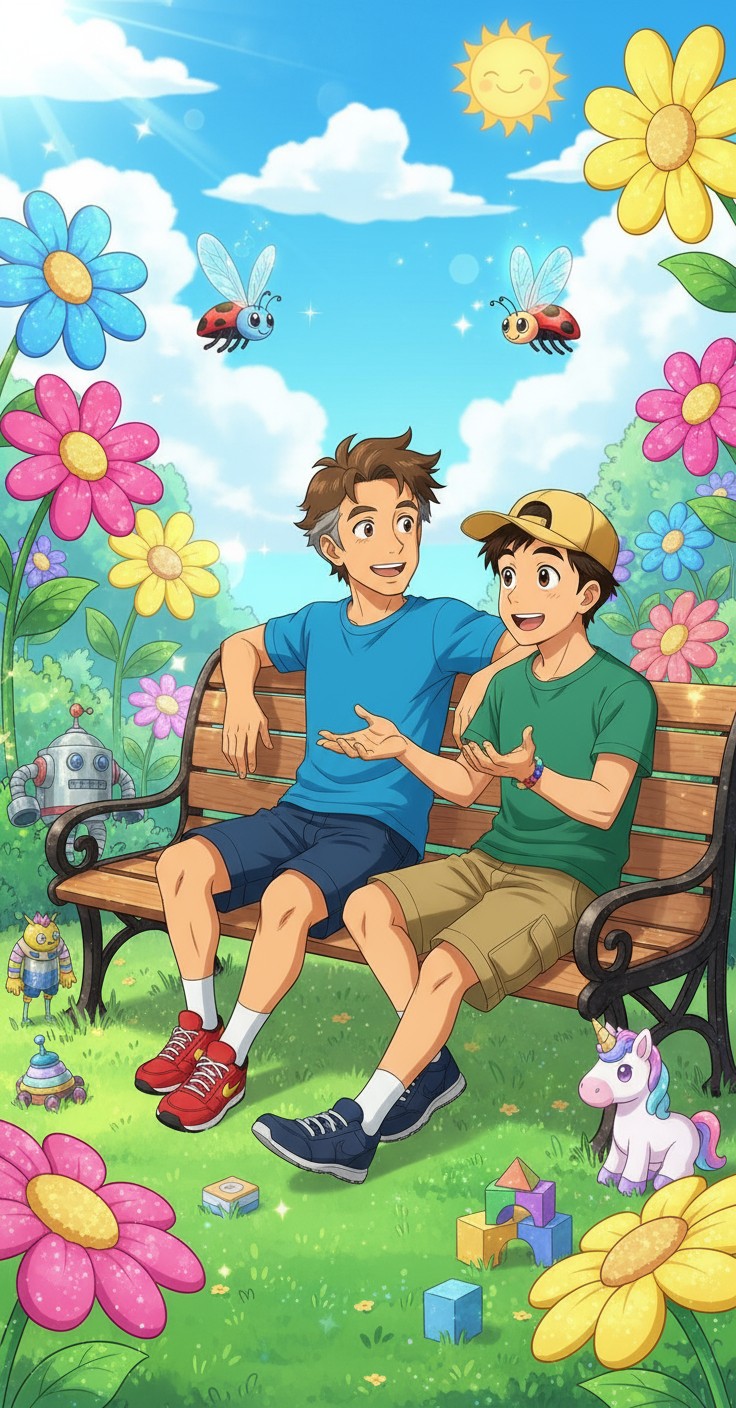 Tom and Sam's Garden Adventure with Friends