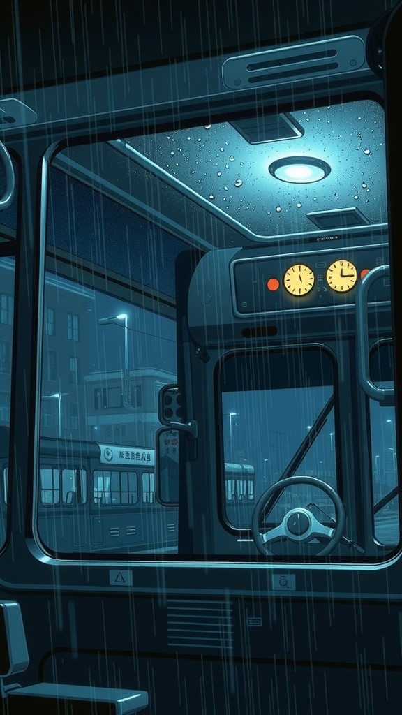 Midnight Haunting on the Rainy Bus