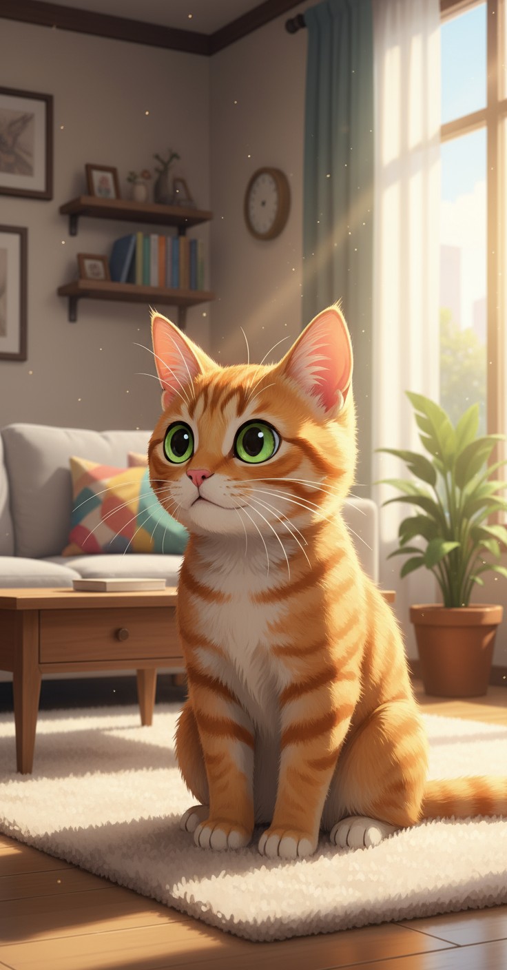 Clumsy Cat and the Bouncing Ball