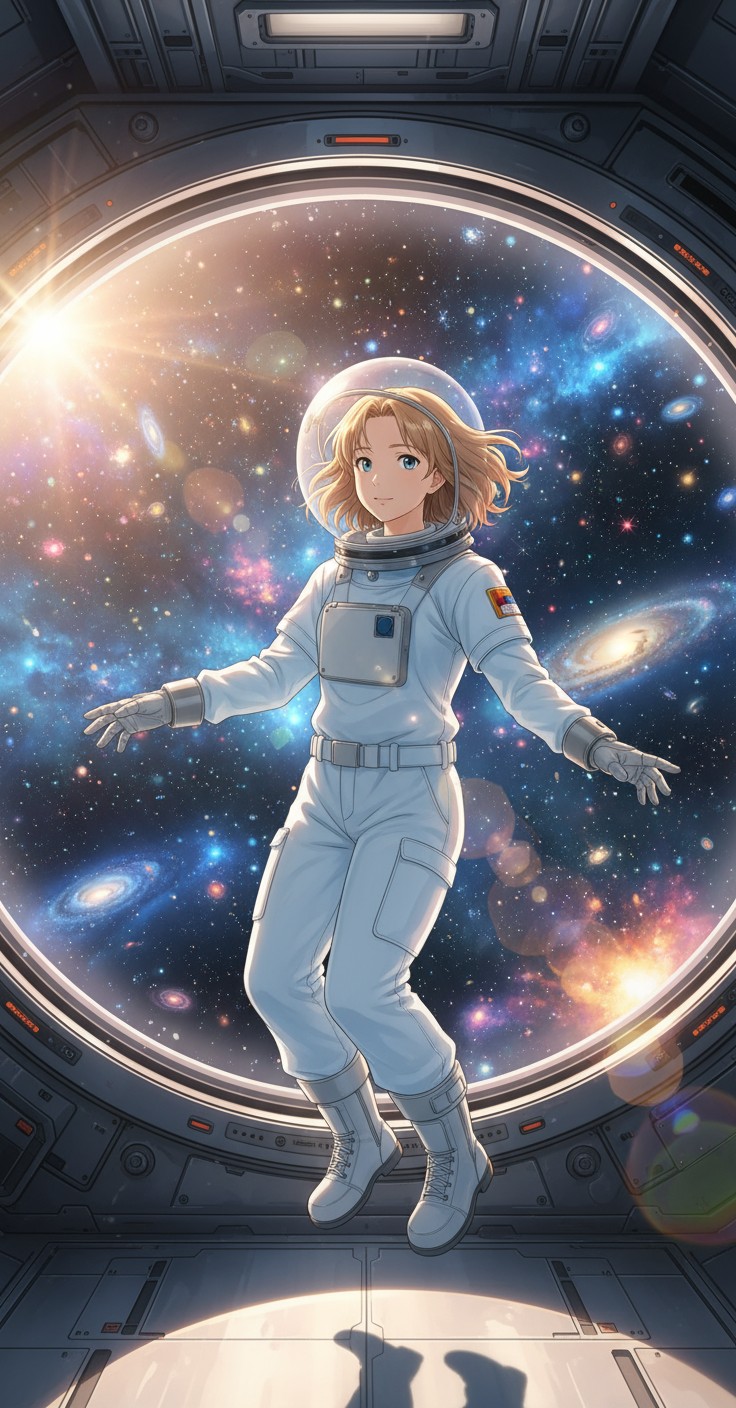 Astronaut's Journey in Space