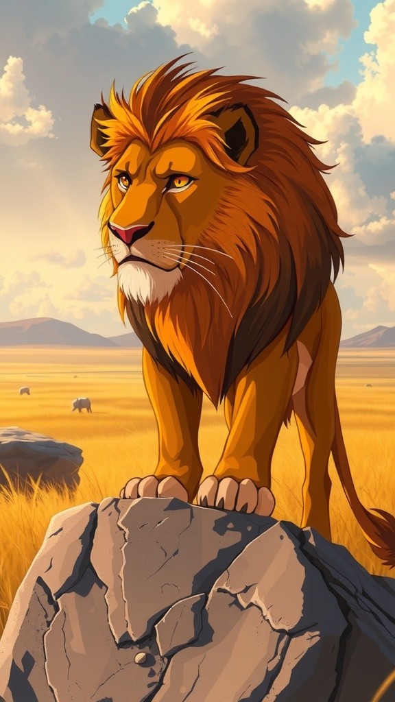 The Majesty of Leo: A Golden Maned Lion's Tale