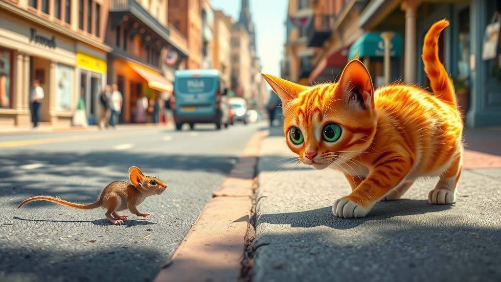 Billi aur Chuhon ki Chauk Par Ladayi
