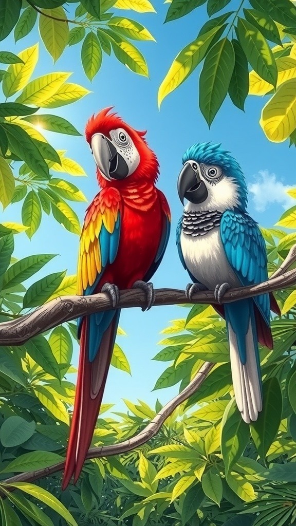 तोता और कबूतर की सीख: मेहनत और दोस्ती