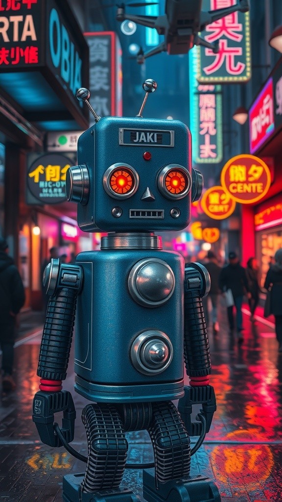 Neon Shadows: Escape in the Market