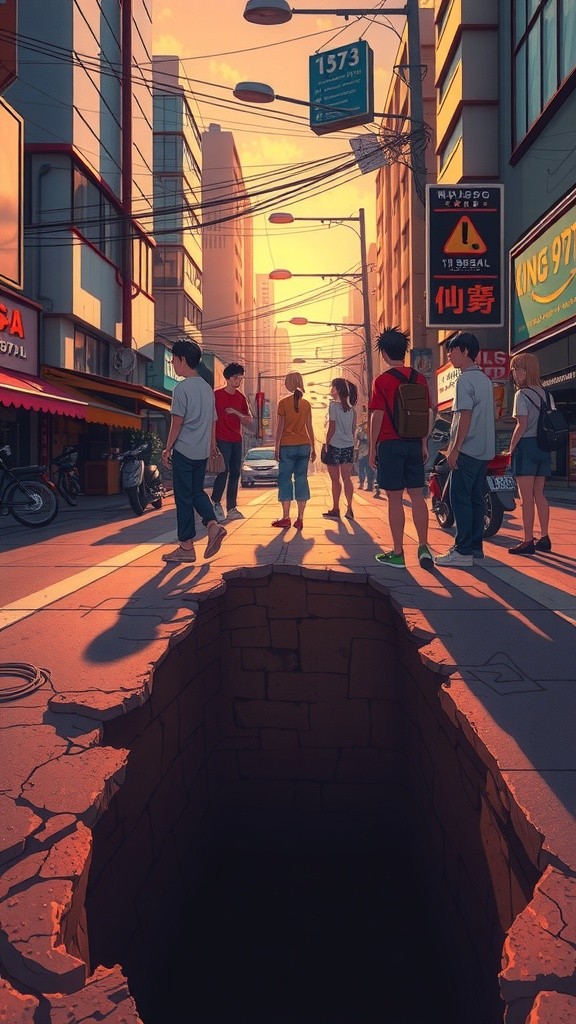 Jalan Amblas di Bangkok: Lubang 50 Meter Gegerkan Warga!