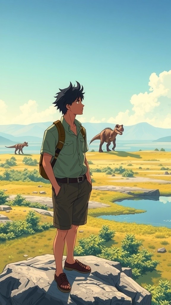 A Friendly Human in the Age of Dinosaurs