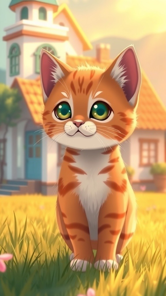 The Brave Kitten and His Strong Friend