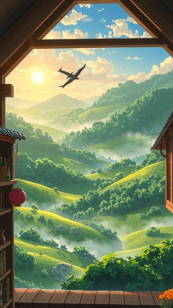Golden Trails in the Valley of Mist