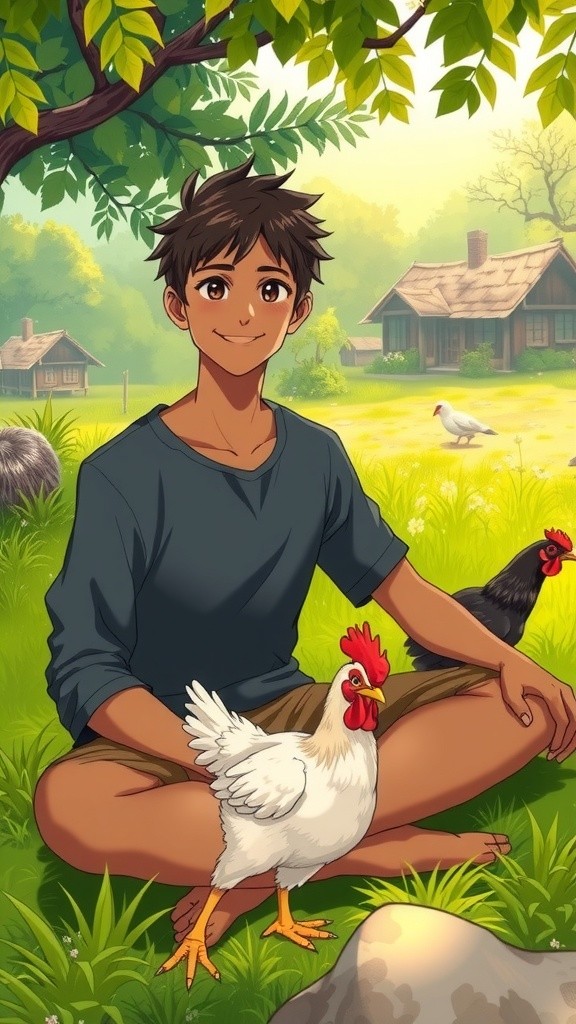 مرغی اور لڑکے کی کہانی