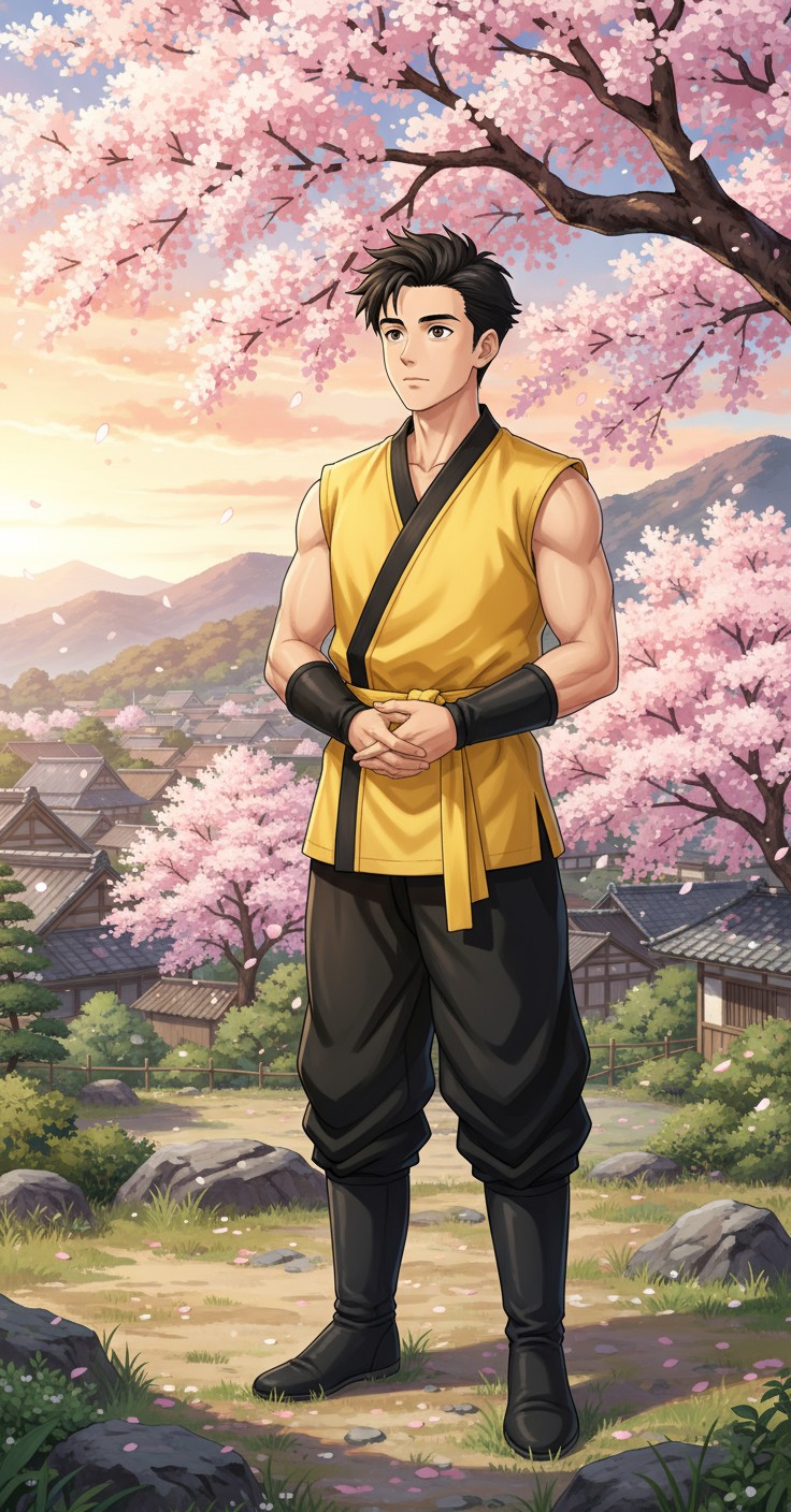 Wisdom beneath Cherry Blossoms: A Serene Encounter