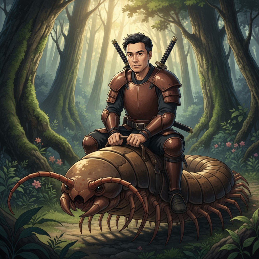 Sword Duel on a Centipede Against a Wolf Warrior