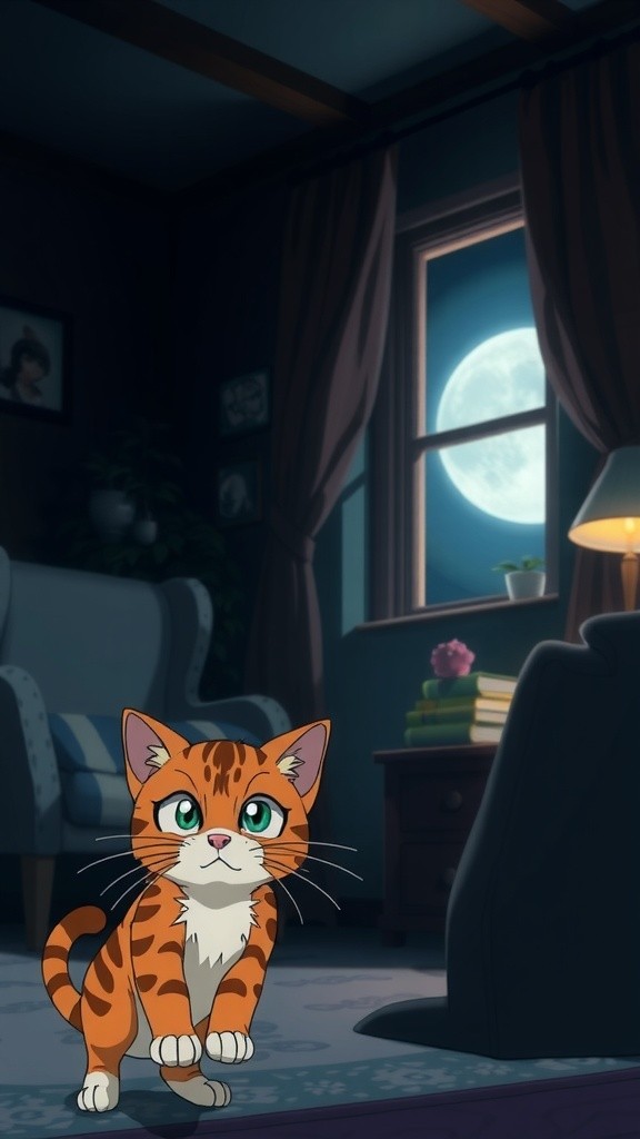 A Tiny Cat's Journey to the Stars