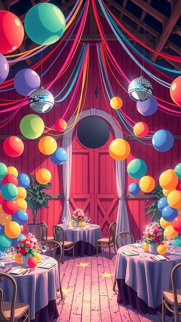 Disco Dance Party in the Barn with Cat and Cow