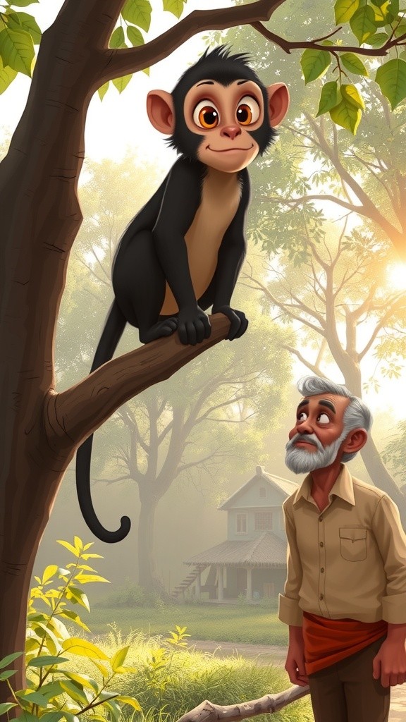 बंदर का सोने का घर और मालिक की देखभाल