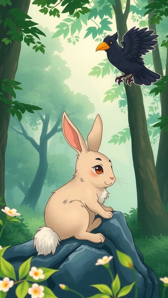 The Honest Rabbit and the Wise Crow