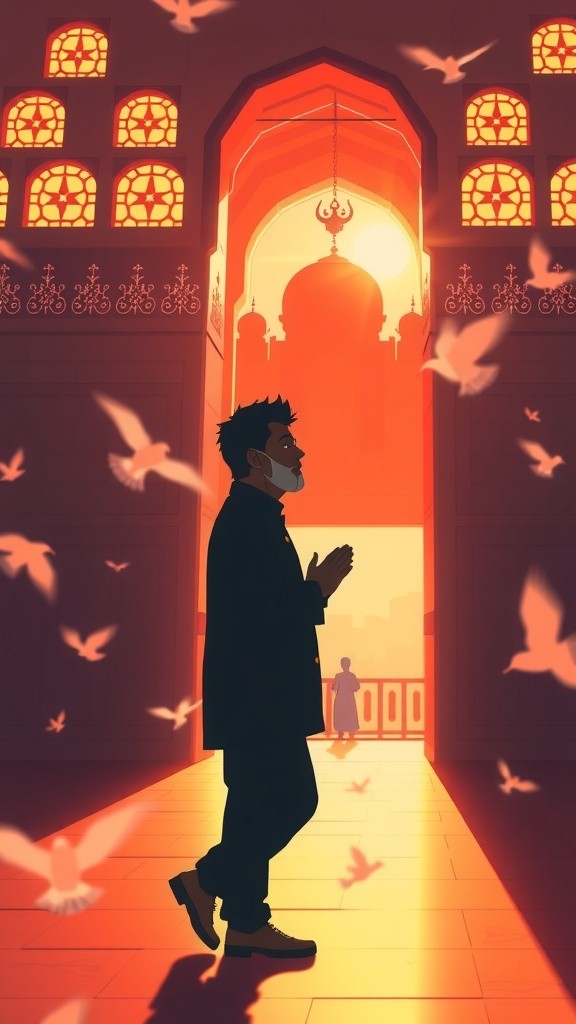 Suasana Damai Menjelang Adzan di Masjid