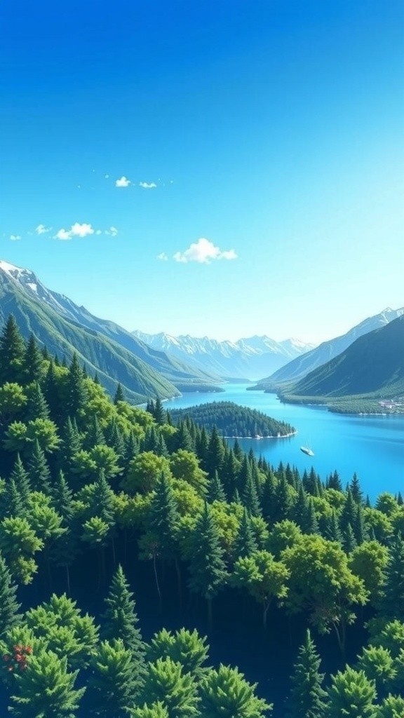 Keindahan Danau Biru di Selandia Baru