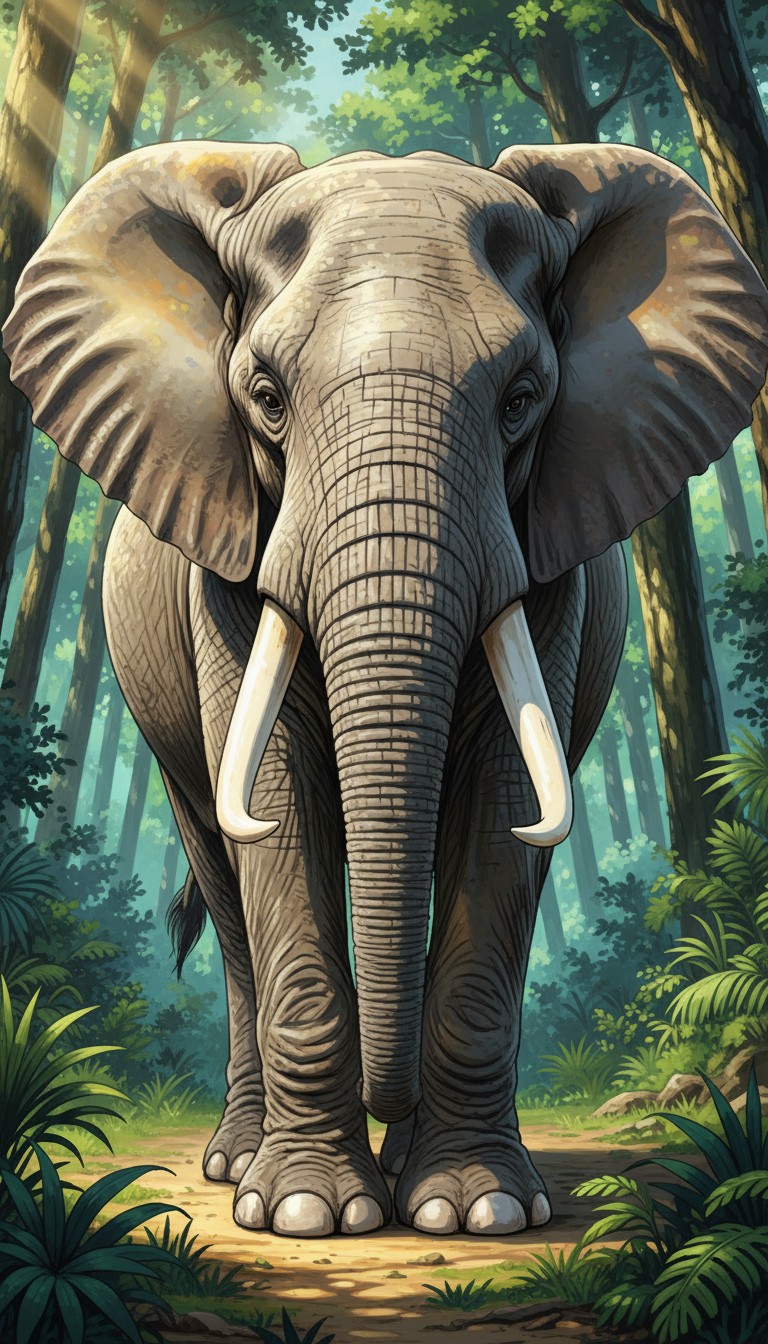 Jungle Playtime: An Elephant and Giraffe Adventure