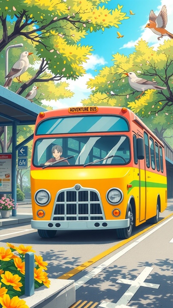 Cartoon Bus Adventure