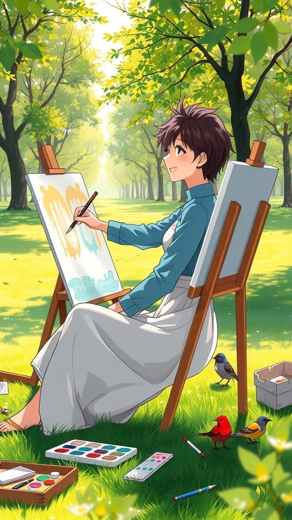 فتاة رسامة تحقق أحلامها