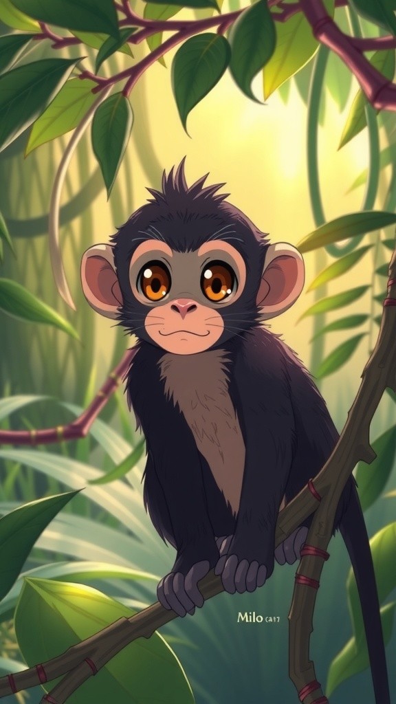 Monkey Enjoys Ice Cream