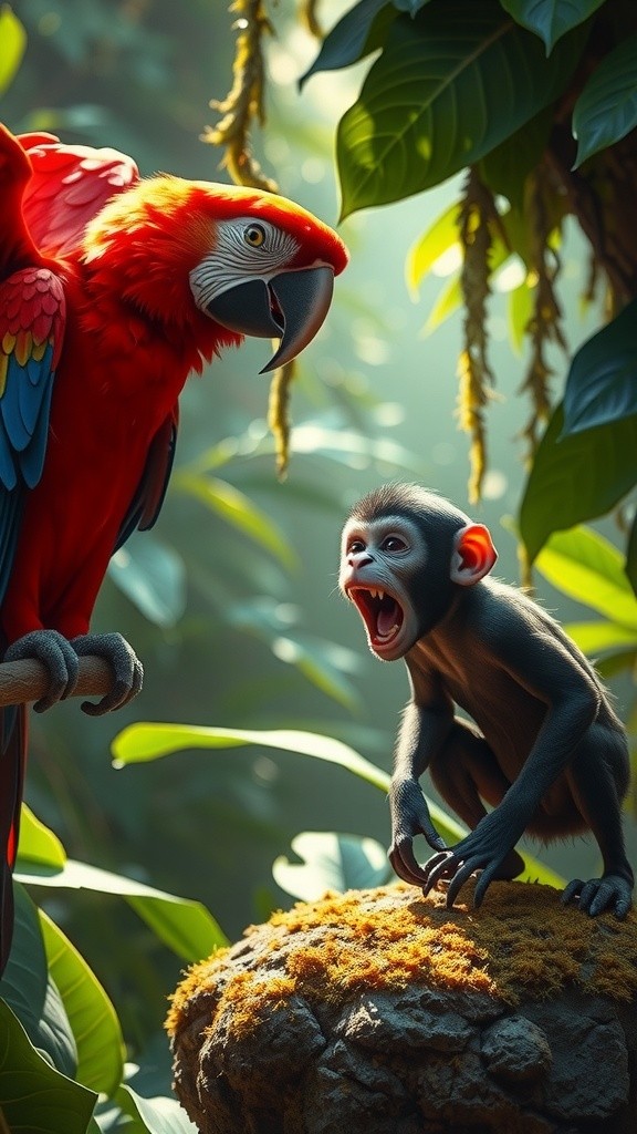 तोता और बंदर की समझदारी की कहानी