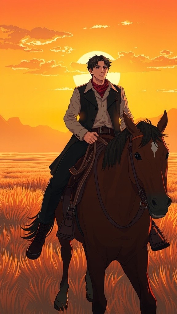 Sunset Serenade: A Cowboy's Journey