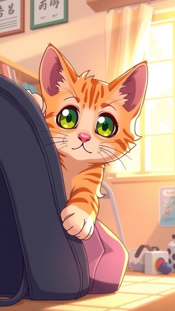 Kucing Ngumpet di Tas Sekolah