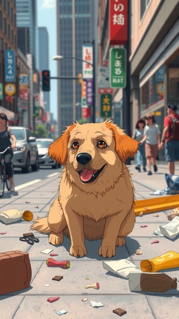 Anjing Setia Jaga Warung dari Pencuri