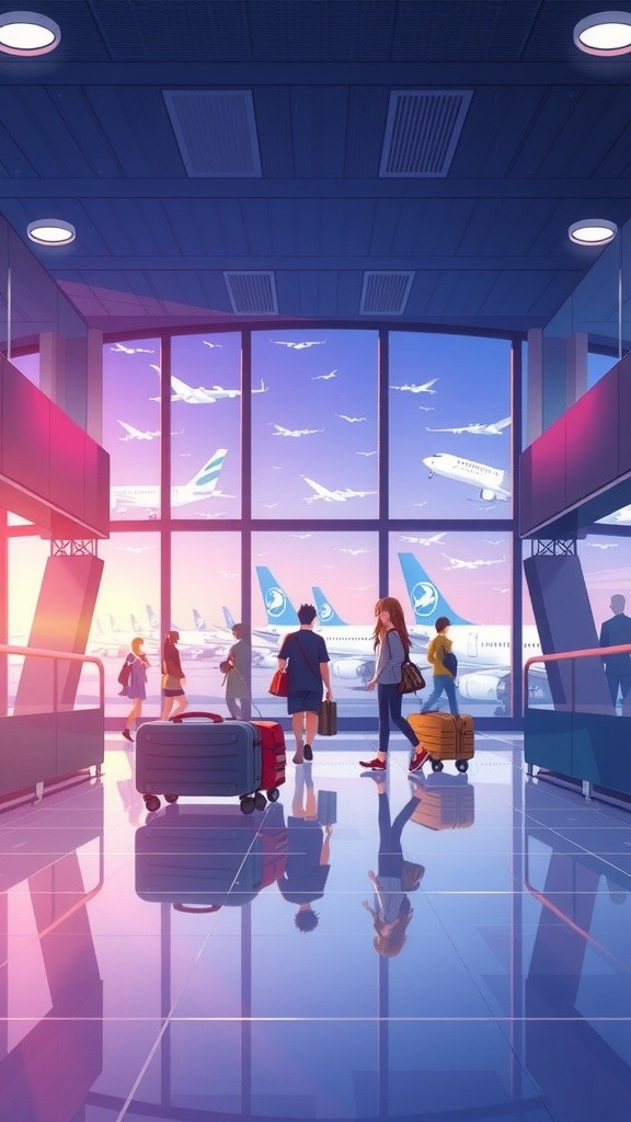 Walking Through the Airport