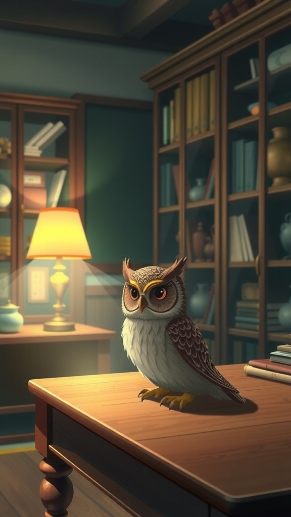 Patung Burung Hantu: Pesan dari Cermin