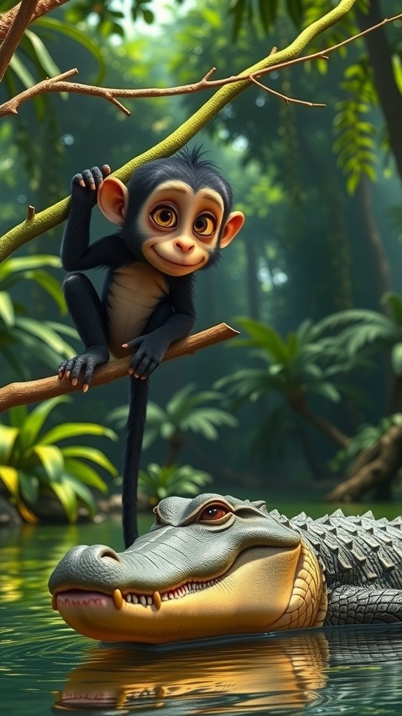 चतुर बंदर और लालची मगरमच्छ