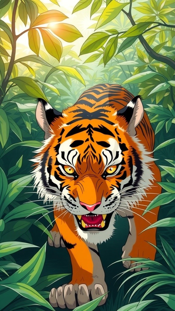 Harimau Lucu dengan Sandal Jepit dan Kupu-Kupu