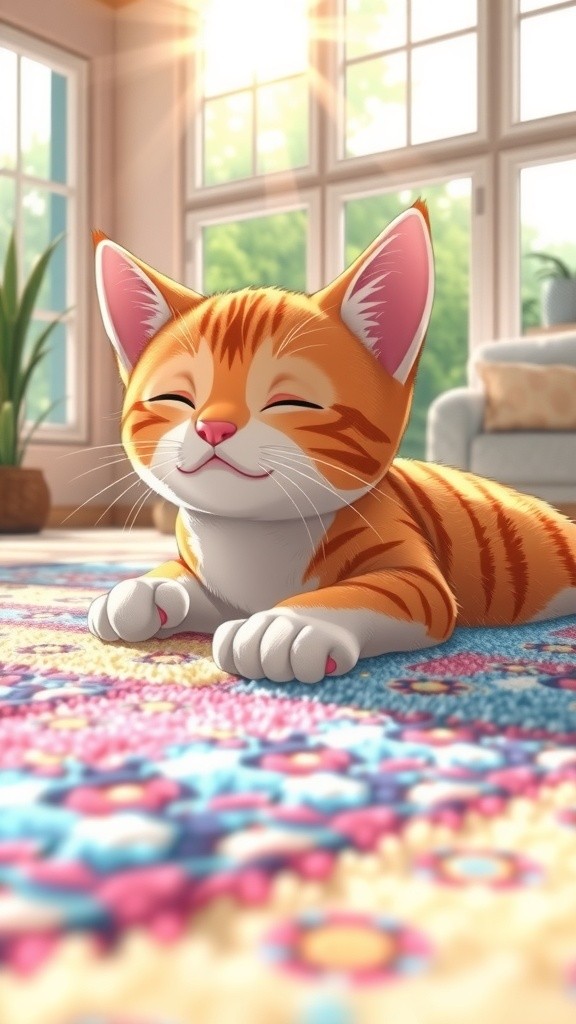 Cat Playing with a Ball