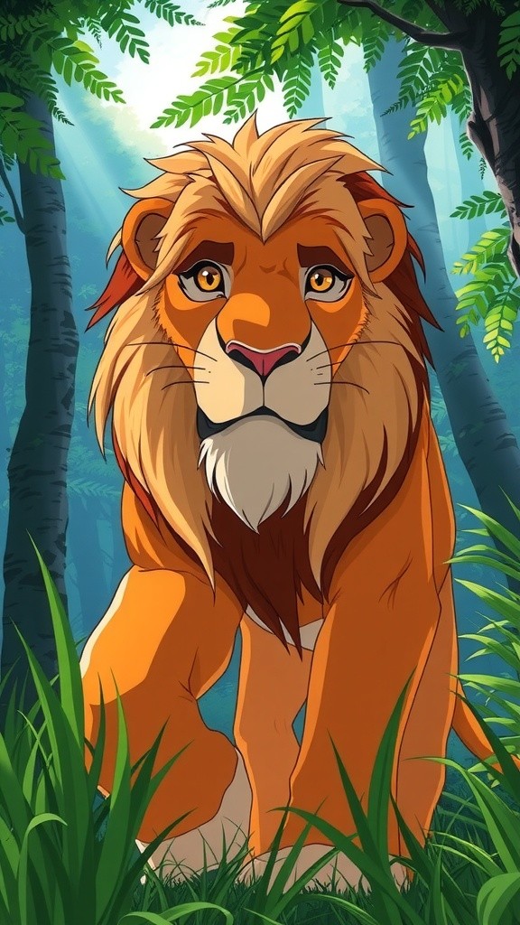 शेर राजा और मोतु हाथी की मुलाकात