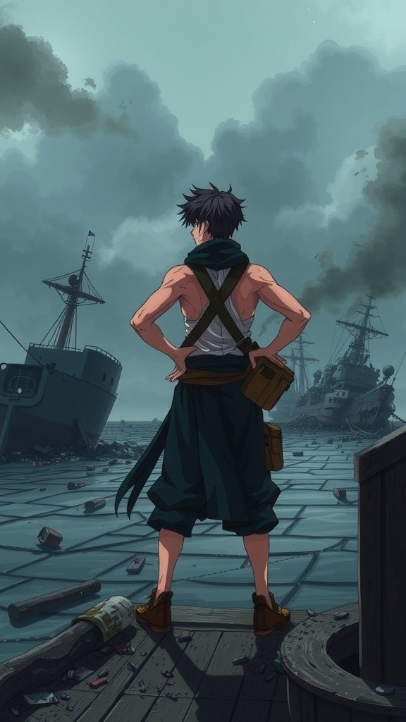 Luffy's Defiant Stand: Protecting the Thousand Sunny