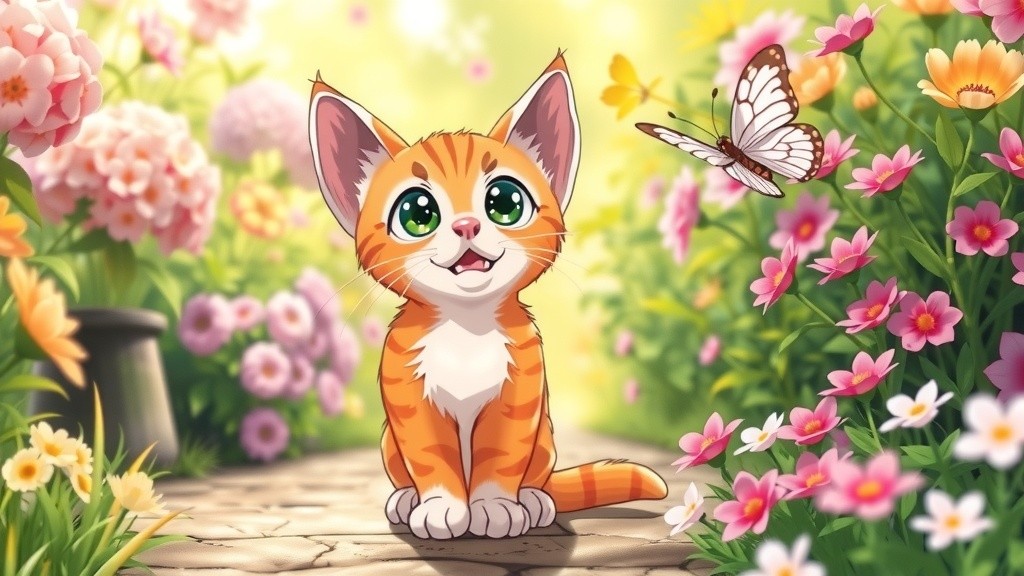 Kitten's Butterfly Adventure
