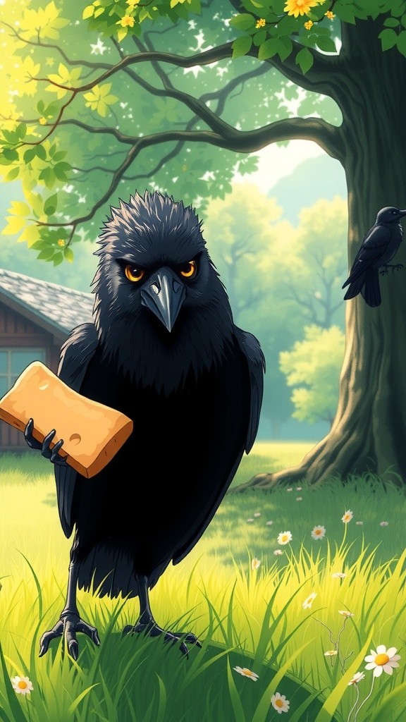 বোকা কাকের গল্প