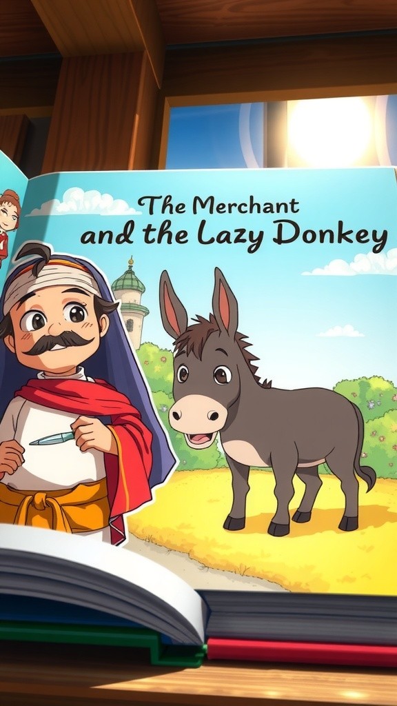 व्यापारी और आलसी गधा - एक प्रेरणादायक कहानी