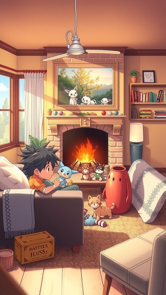 Furry Companions: A Playful Day at Home