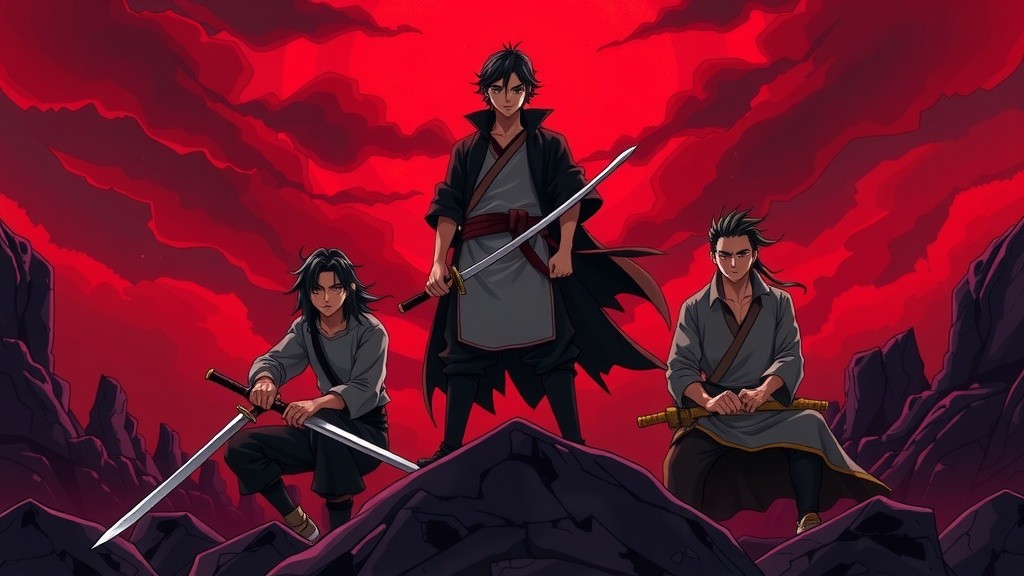 Rengoku, Tanjiro, Giyu, and Inosuke vs Upper Rank Demon