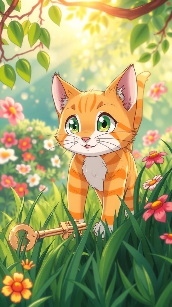 Kucing dan Kunci Emas: Petualangan di Dunia Terbang